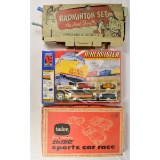 Railmaster Train, Badminton and Sports Car Toys