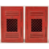 2 Red Decorative Locker Tins
