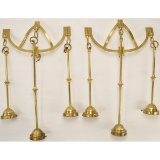 2 Vintage Brass Chandelier Parts