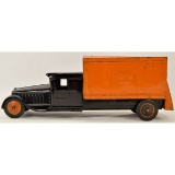 Cor-Cor Toys Tin Van Truck Covered Box Orange