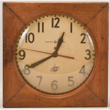 G.E. Wall Clock in Wood Case