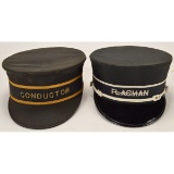 Conductor and Flagman Hat in Hat Box