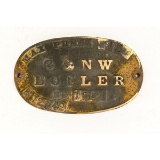 C&NW Boiler Builder Plate