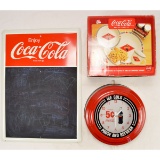 Coca-Cola Chalkboard, Clock, & Dining Set