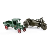 Lot of 2 Reproduction Vintage Cast Iron Vehicles