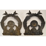 Lot of 2 Antique Cast Iron Architectural Items