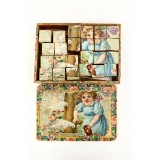 Victorian Puzzle Block Set, Picture Game, Toy