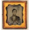 Old West Cased Man Suit Cowboy Era Tin Type Photo