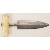 Late 1800's Bone Handle Push Knife Dagger
