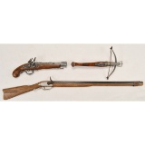 Lot of 3 Reproduction Antique Weapons