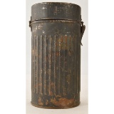 German WWII Gas Mask In Canister