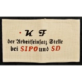 German WWII SS Gestapo SD Police Arm Band