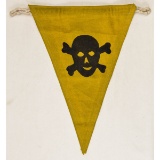 German WWII Skull Cross Bones Mine Detection Flag