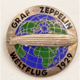 German WWII 1929 Graf Zeppelin Weltflug Badge