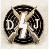 German WWII Silver Deutsches Youth DJ Marksman Pin