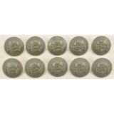 Lot of 10 German WWII Waffen SS Skull Buttons