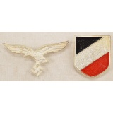 German WWII Luftwaffe Afrika Korps Eagle & Shield