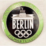 German WWII 1936 Berlin Olympics Film Maker Badge