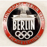 German WWII Berlin Olympics Film Maker Badge