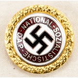 German WWII NSDAP Swastika Golden Party Badge