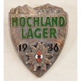 German WWII Silver Hitley Youth HJ Hochland Lager