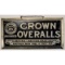 Vintage Advertising Crown Overalls Metal Sign