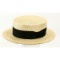 Champ Summer Straw Boater Hat w/Hat Box