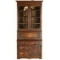 Antique Mahogany Drop Front Desk With Top Showcase