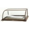 Oak Curved Glass Countertop Showcase