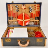 1950's Picnic Set Hard Suitcase