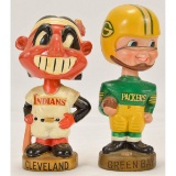 Cleveland Indians Green Bay Packers Bobble Heads