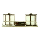 Country Store Double Cathedral Snow Display Case