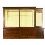 Large Country Store Display Case Cabinet