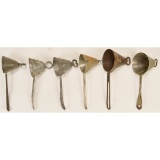 Antique Conical Metal Ice Cream Key Scoops (6)