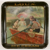 Vintage Advertising Loux Metal Ice Cream Tray