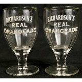 Richardson's Real Orangeade Set of Two Glasses