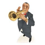 Large Wood Hand Painted Billboard Louis Armstrong