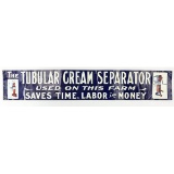 Tubular Cream Separator Tin Tacker Sign