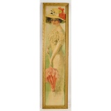 Yard Long Framed Pretty Woman with Parasol