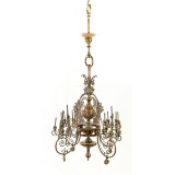 Eastlake Style Gas Chandelier Circa 1880