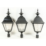 Lot of 3 Contemp Cast Street Light Shades