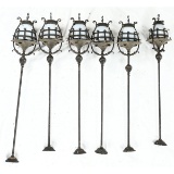 Lot of 6 Matching Gas Outdoor Porch Lamps