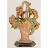 Cast Iron Flower Basket Doorstop