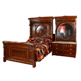 Outstanding Victorian Walnut Bedroom Set With Burl