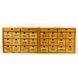 2 Oak Cabinets w/13 Drawers