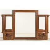 Vintage Ornate Wood Wall Mirror