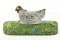 J & E Stevens Co Hen and Chick CI Mechanical Bank