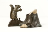 MNW Squirrel & Tree Stump CI Mechanical Bank