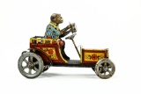 1920s Distler Wind Up Monkey Driver Toy Tin Car