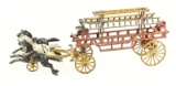 Wilkins Cast Iron Horse Drawn Carriage Toy